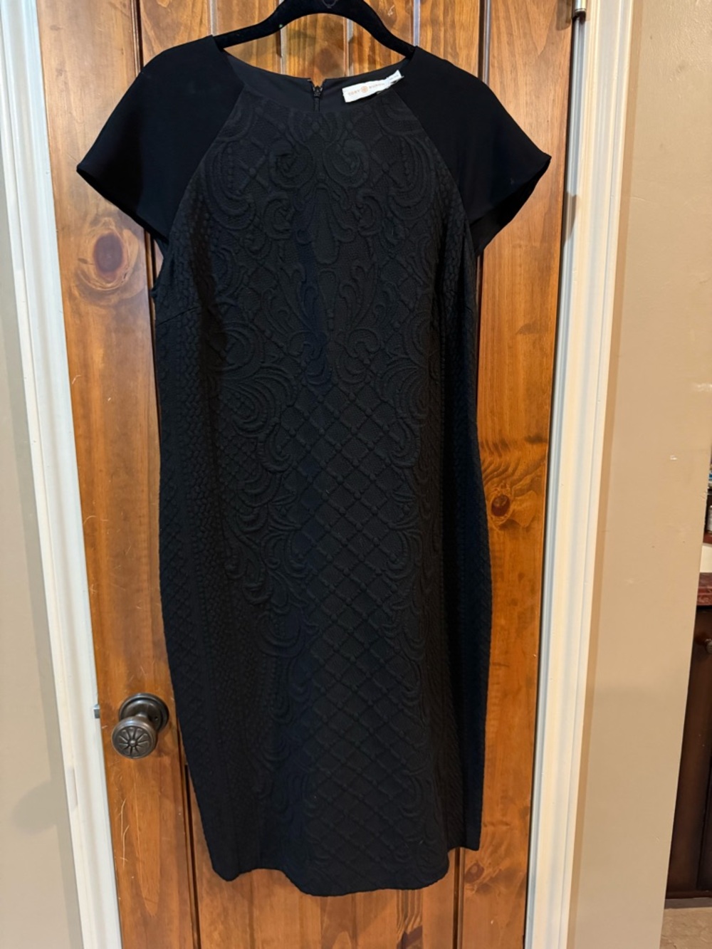 Like New Formal Tory Burch Black Textured Dress
